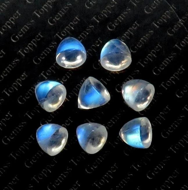 Rainbow Moonstone 10x10 mm Bullet Cabochon